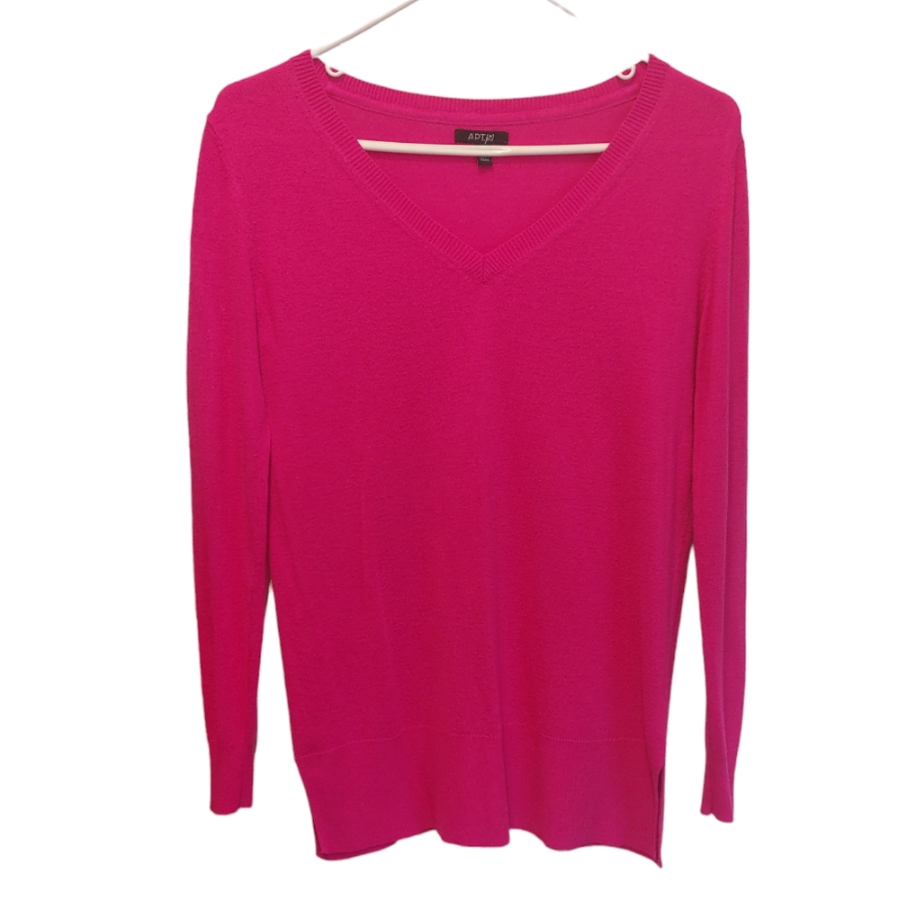 Apt 9 Sweater Size Medium Pink V Neck